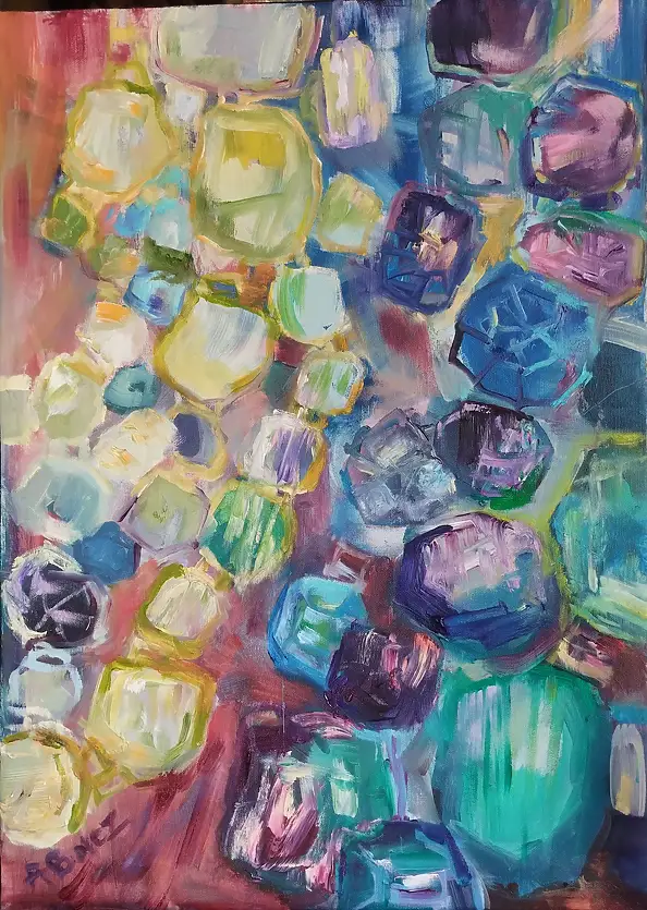Anna Borcz, GIOIELLI, Quadro a olio - tela, 50 x 70