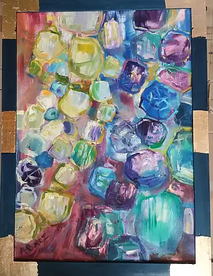 Anna Borcz, BIJOUX, Peinture à l'huile - toile, 50 x 70
