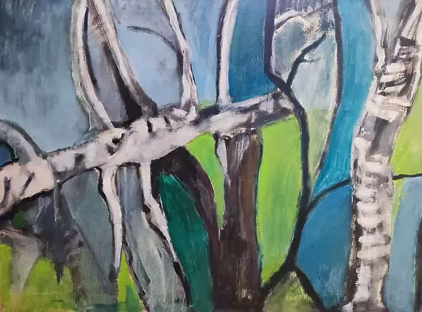 Beata Sachiko Kamoji - COMPOSITION WITH BIRCHES