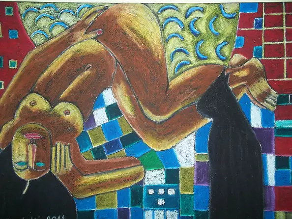 Wiesław Sawicki - CAT WITH GIRL