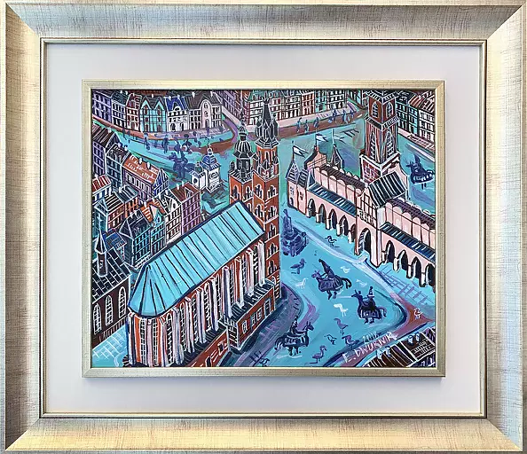 Edward Dwurnik - KRAKÓW - Obraz olejny