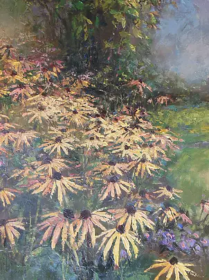 Józef Łącki - FLOWERS IN THE GARDEN