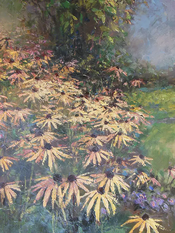 Józef Łącki - KWIATY W OGRODZIE