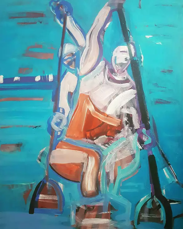 Mariola Paulina Żylińska Jestadt - Kajakarze w błękitach