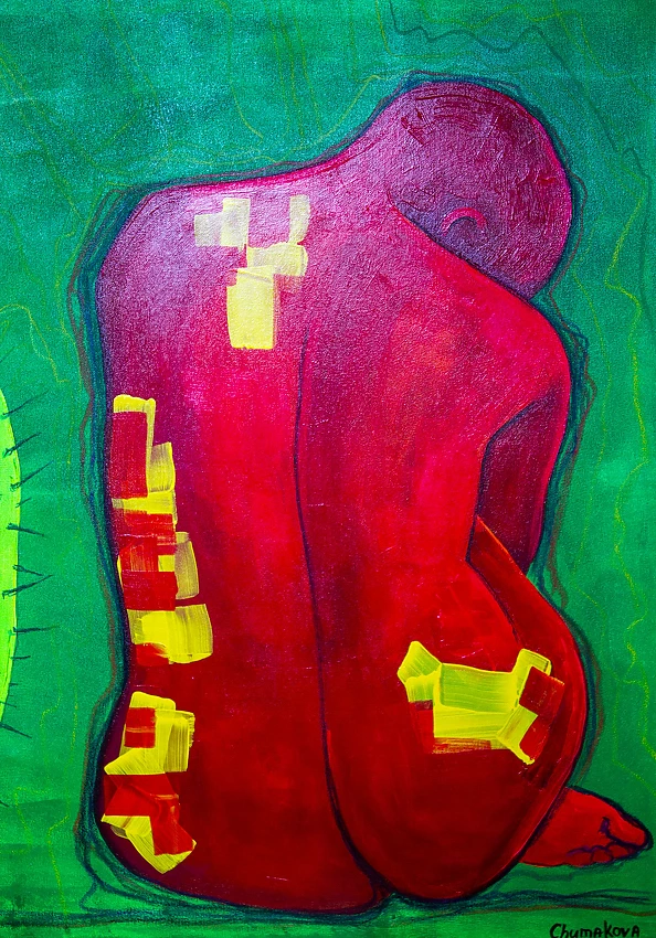 Oksana Chumakova - Garden cactus.