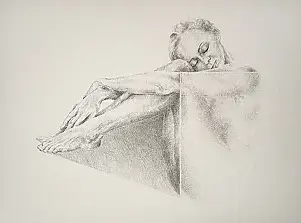 Wiesław Teofilak, Kalipso - samotna wyspa, Inne, Tusz - inne, karton/tektura, 70 x 50