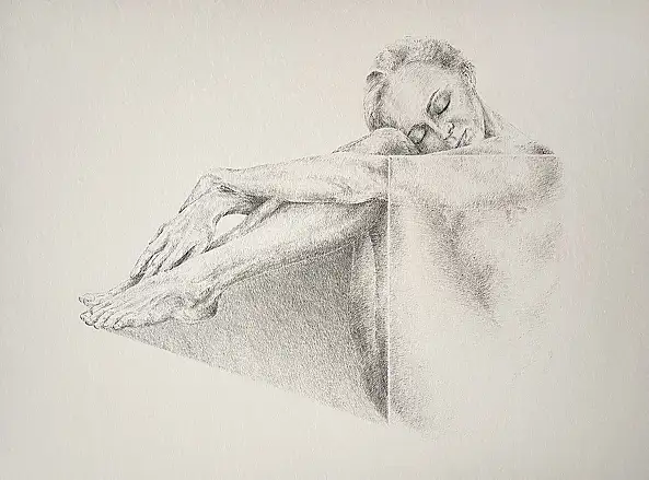 Wiesław Teofilak, Kalipso - samotna wyspa, Inne, Tusz - inne, karton/tektura, 70 x 50
