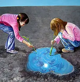 Iwa Kruczkowska Król, pozza, Quadro a olio - tela, 140 x 120