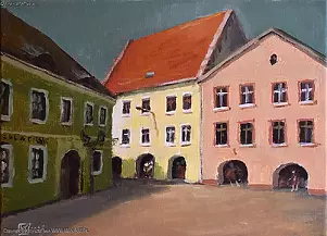Krzysztof Iwin - Mietshäuser auf dem Tarnogórski Marktplatz