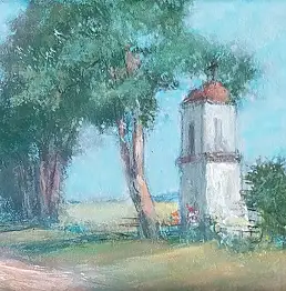 Mieczyslaw Wieczorek, Schrein, Acrylgemälde - Platte, 40 x 30