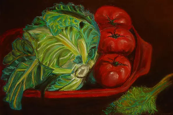 Marlena Kaftanowicz - Cabbage and cherry tomatoes