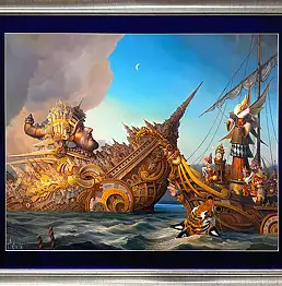 Tomasz Sętowski, Karnawał Oceaniczny, Obraz olejny - płótno, 100 x 80
