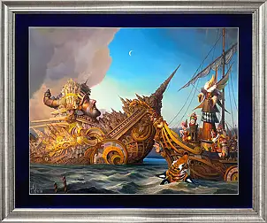 Tomasz Sętowski, Ozean-Karneval, Ölbild - Leinwand, 100 x 80