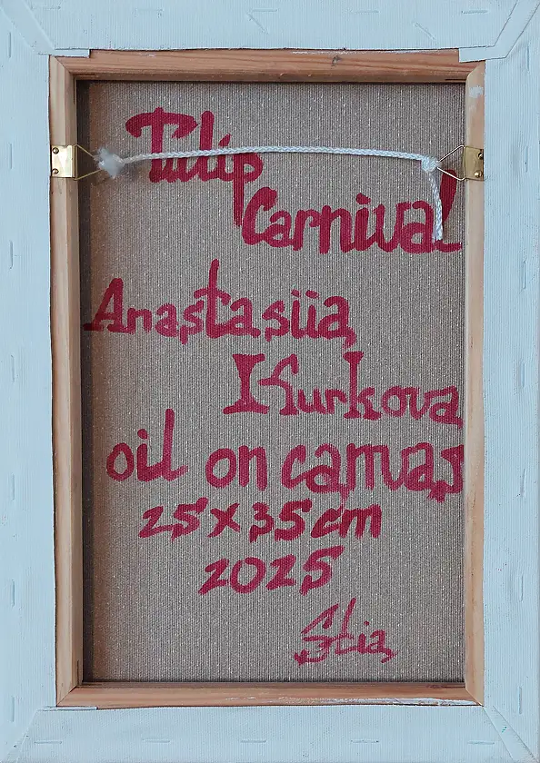 Anastasiia Kurkova, Karnawał Tulipanów, Obraz olejny - płótno, 25 x 35