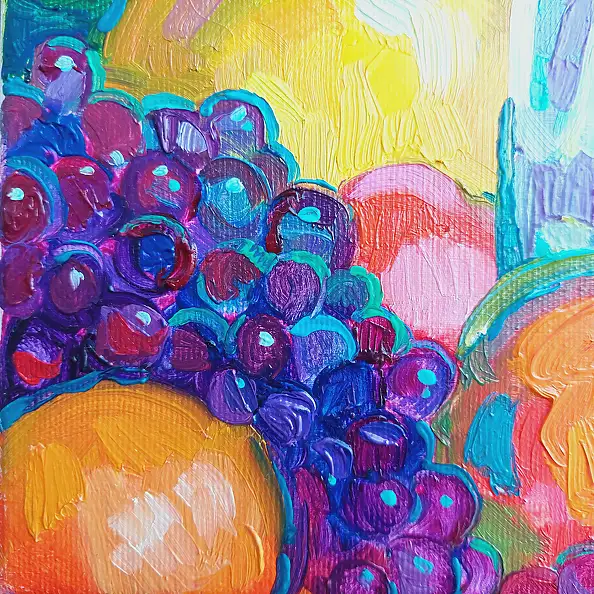 Anastasiia Kurkova, Karnawał Tulipanów, Obraz olejny - płótno, 25 x 35