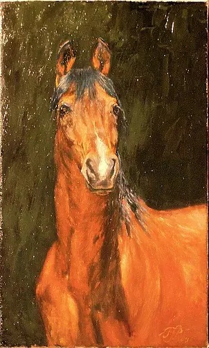   - Chestnut, horse head.