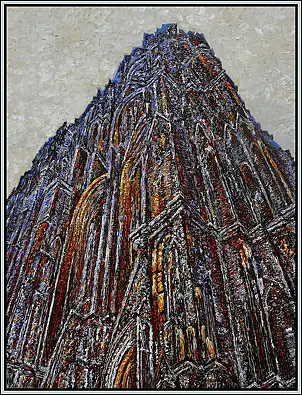Marek Chomczyk, Cathedral, Acrylic painting - canvas, 100 x 130