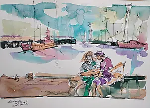 Anna Borcz - Kawiarnia w porcie