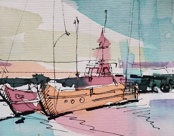 Anna Borcz - Kawiarnia w porcie