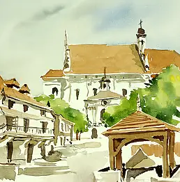 Jaroslaw Filipek, Kazimierz Dolny, Lipiec, No 19, Akwarele - papier, 21 x 29