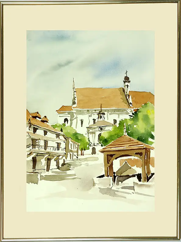 Jaroslaw Filipek, Kazimierz Dolny, July, No. 19, Watercolors - paper, 21 x 29