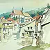 Jaroslaw Filipek, Kazimierz Dolny, Landscape from Farfilipek@codes.pl, Watercolors - paper, 29 x 21