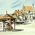 Jaroslaw Filipek, Kazimierz Dolny, Hot Day, No. 13, Watercolors - paper, 29 x 21