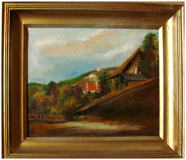 Grażyna Potocka - Kazimierz Dolny oil painting 33-27cm in a 7cm frame