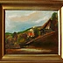 Grażyna Potocka - Kazimierz Dolny dipinto ad olio 33-27 cm in cornice da 7 cm