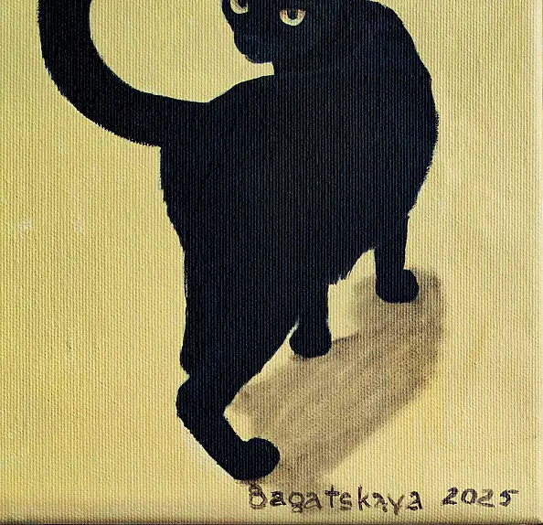 Nataliya Bagatskaya, Kiedy koty się zbierają, Obraz akrylowy, Inne - płótno, 80 x 100