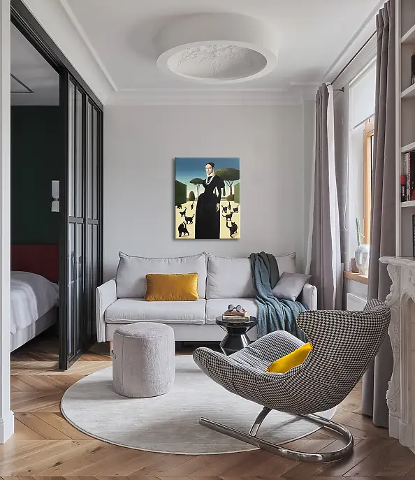 Nataliya Bagatskaya, Kiedy koty się zbierają, Obraz akrylowy, Inne - płótno, 80 x 100