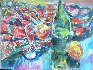 Kazimierz Komarnicki - A glass of red wine