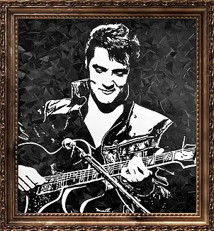 ADAM Raid, König des Rock & Roll, Weitere, Collage - tafel, Leinwand, 100 x 120