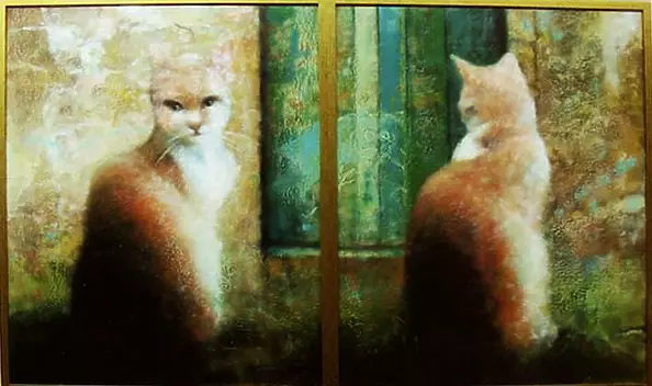 Piotr Pilawa - Cat diptych