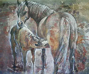 Jolanta Kalopsidiotis - Mare with foal