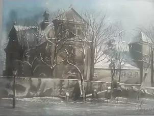Andrzej Siewierski - Kloster Łagiewnicka im Winter.