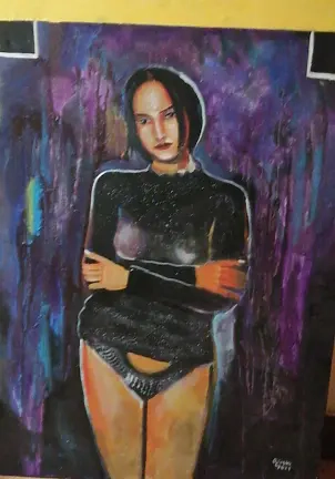 Michał Ogiński - Woman on a purple background