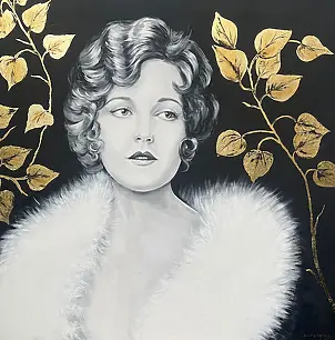 Sandra Chojnowska - Woman in white fur coat, 2024