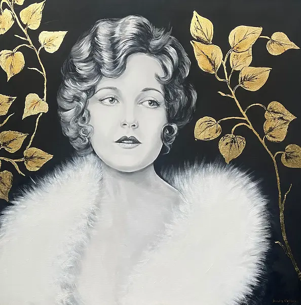 Sandra Chojnowska - Woman in white fur coat, 2024