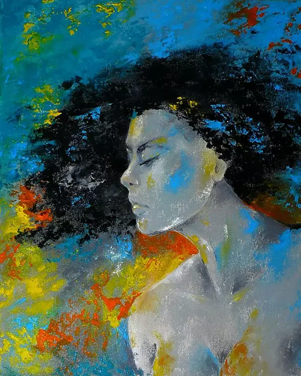 Iwona Wierkowska-Rogowska - Woman in blues