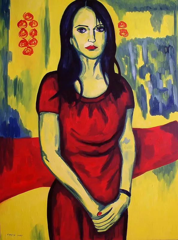 Aleksander Poroh - Woman in red