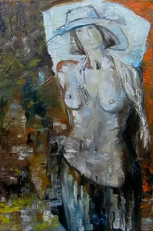 Krystyna Ruminkiewicz - A woman in a hat