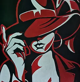 Iwona Ostaszewska - Woman in a hat with a bow