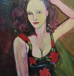 Michał Ogiński - Kobieta w kwiecistej sukience