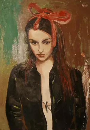 Michał Ogiński - Woman with a red bow