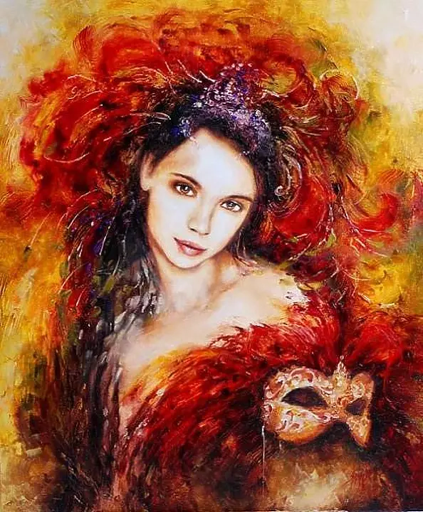 Elżbieta Brożek - Woman with a mask