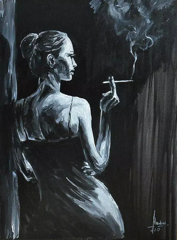 Tomasz Machoń - Woman with cigarette