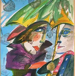 Hanna Bakuła - A woman with an umbrella