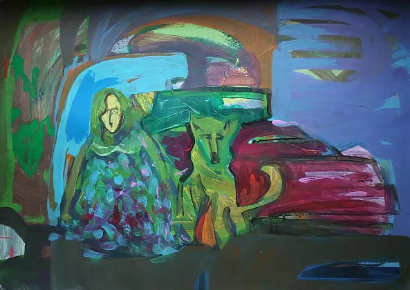 Mariola Paulina Żylińska Jestadt - Kobieta z psem na dworcu