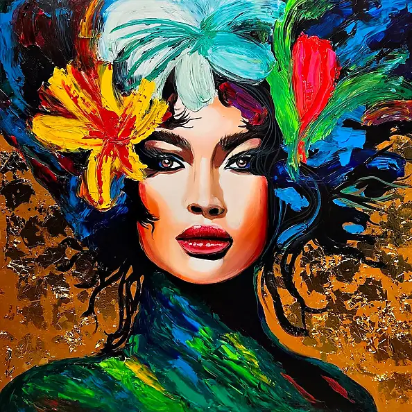 Emma Chodorowska - "Donne tra i fiori 1"